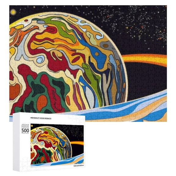 500-Piece Puzzle – Cosmic Planet Jigsaw for Families, Perfect for Quality Time and Challenging Fun