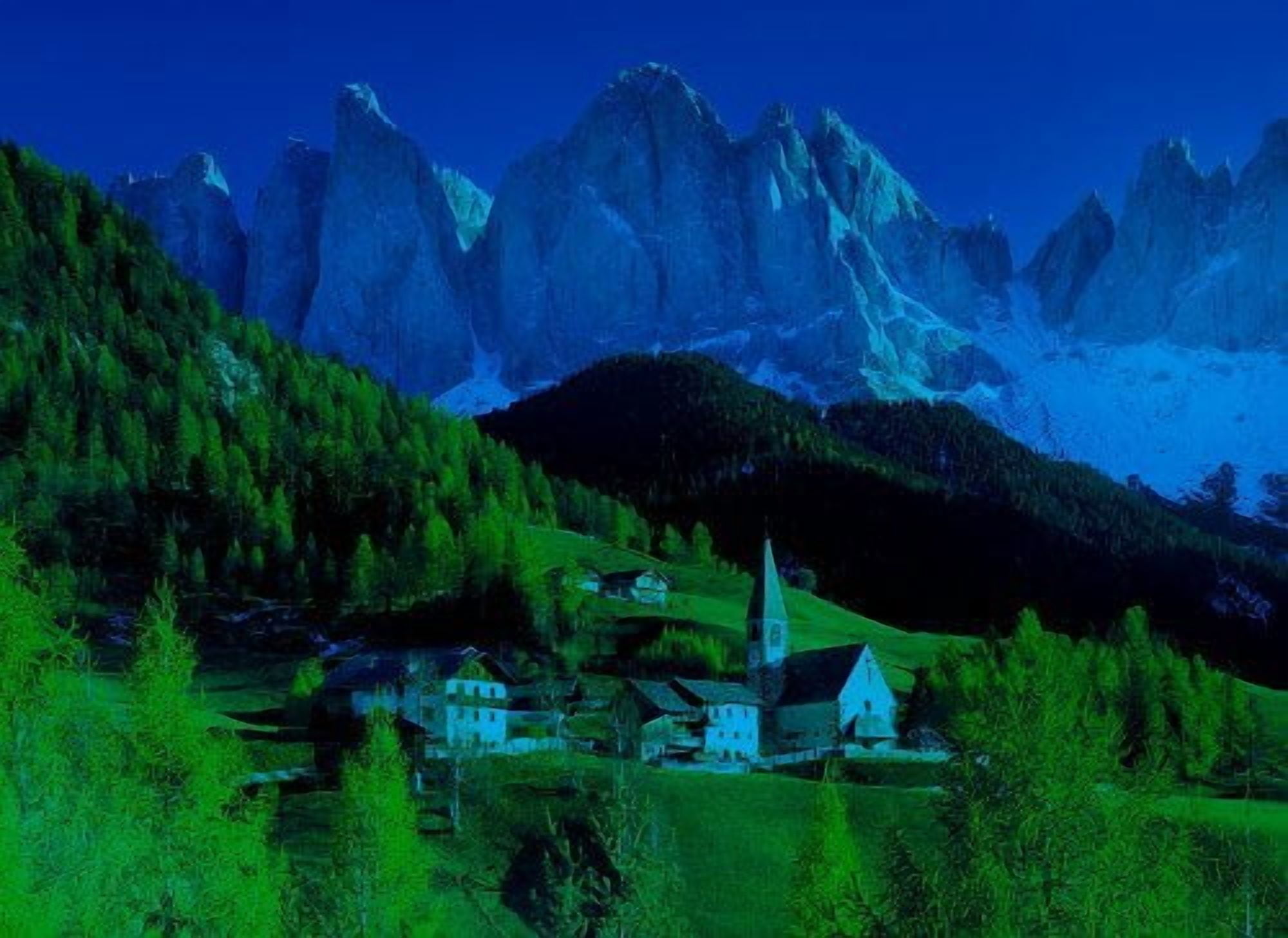 500 Piece Puzzle Dolomiti , Italy, Glows In The Dark