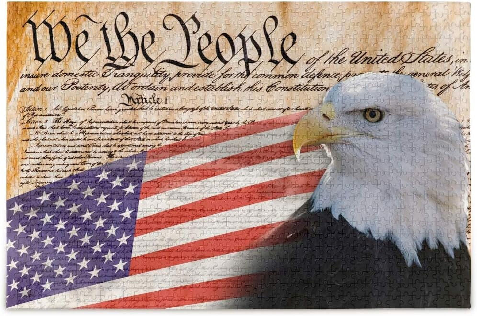 500 Piece Puzzles for Adults Constitution of America Bald Eagle USA