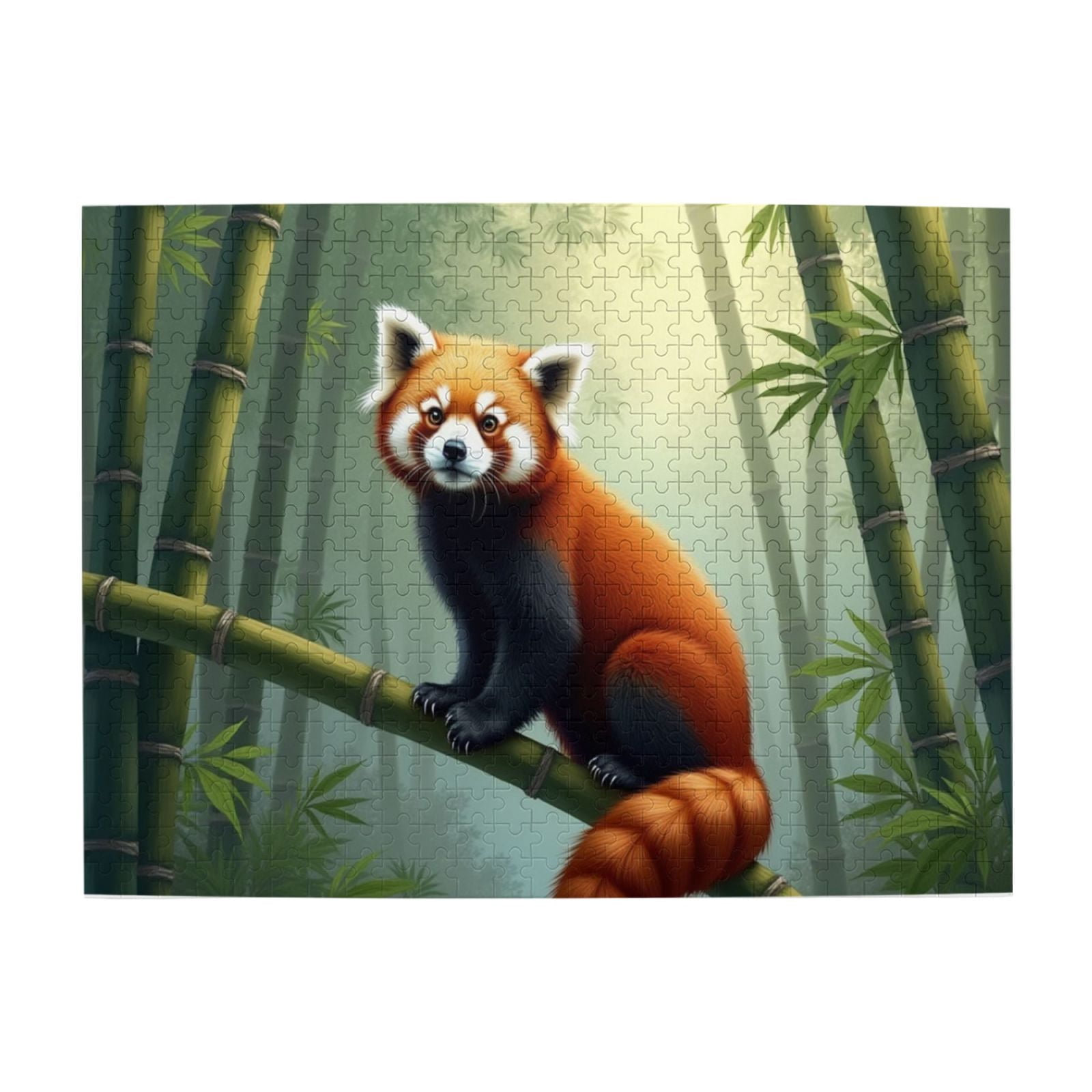 500 Piece Red Panda In Bamboo Forest Jigsaw Puzzle For Adults ...