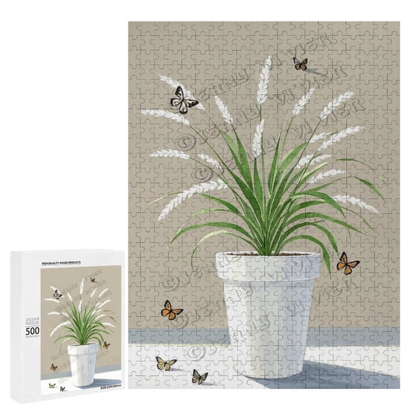500 Piece Reed Grass Wooden Jigsaw Puzzle for Adults, Finished Size 15" x 21"