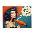 thumbnail image 1 of 500 Piece Retro Pinup Girl Jigsaw Puzzle For Adults – Vintage Hair Dryer & Hat Artwork， Challenging And Fun Puzzle For Adults， Unique Home Decor， Great Gift Idea, 1 of 7