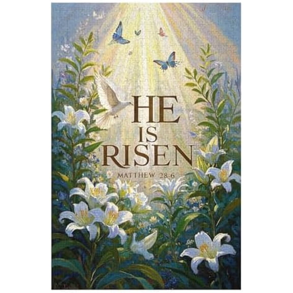 500 Piece He is Risen Matthew Puzzle for Adults – Fun Brain Challenge, Cozy Family Night, Mind Exercise and Holiday Activity, Relaxing Evening DIY Craft for Home Decor
