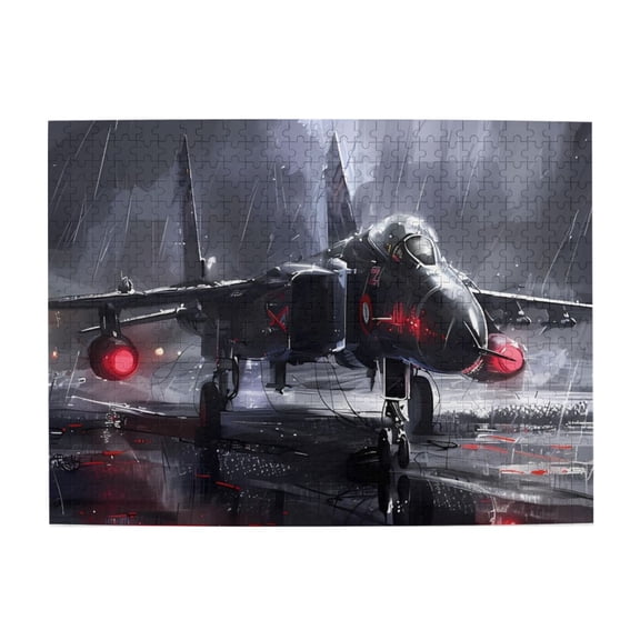 500 Piece Sleek Fighter Jet Jigsaw Puzzle For Adults – Dynamic Military Aircraft Artwork, Challenging & Relaxing Brain Exercise, Unique Leisure Activity, Great Gift Idea & Home Wall Decor