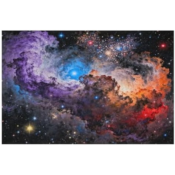 500 Piece Space 2 Solar System Galaxy Universe Planets Star Nebula Puzzle for Adults – Brain-Teasing, Relaxation & Home Decor