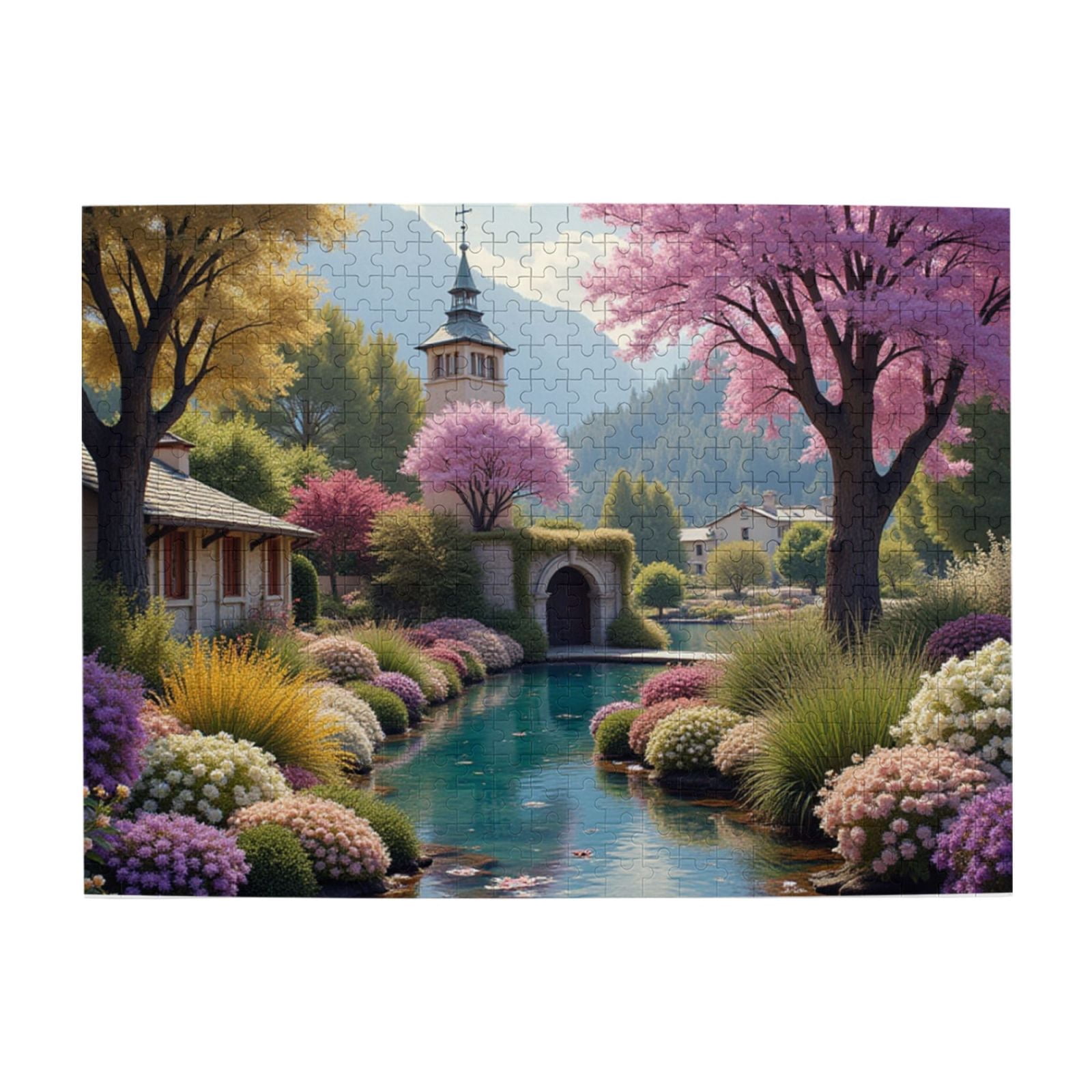 500 Piece Spring Garden Jigsaw Puzzle For Adults – Serene Village By ...