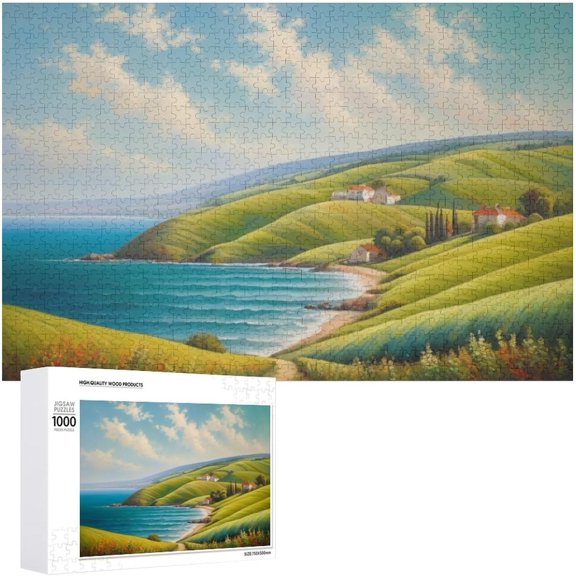 500 Piece Spring Natural Scenery Jigsaw Puzzle, 20.5"x15" Large Medium Difficulty Puzzle, Holiday Decoration Game for Family Party