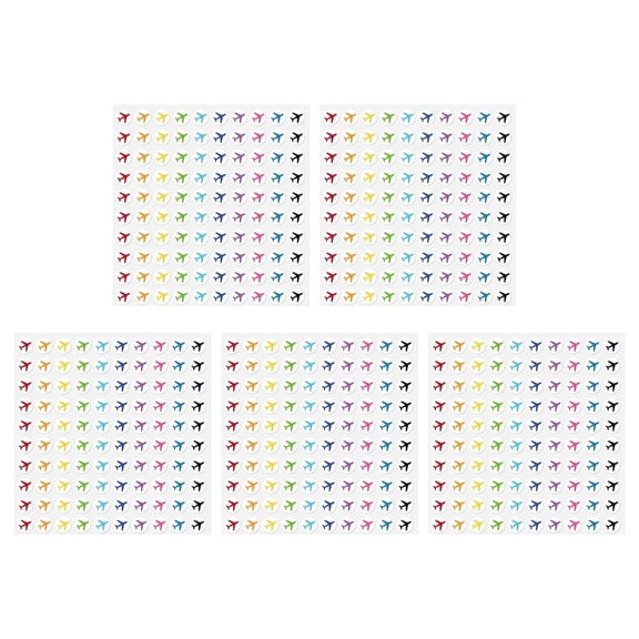 500 Piece Travel Airplanes Planning Sticker Labels In 5 Sheets For DIY Scrapbooking World Map Markers And Trip Planner