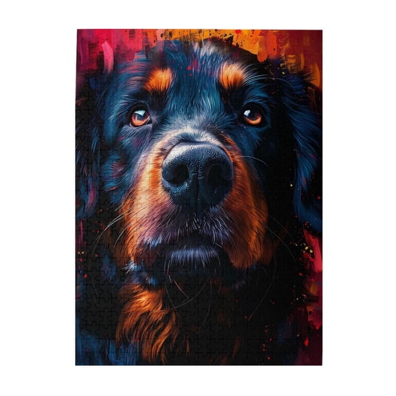 500 Piece Vibrant Abstract Dog Jigsaw Puzzle For Adults – Challenging, Relaxing Brain Game, Unique Pet Artwork, Great Gift For Dog Lovers & Home Decor