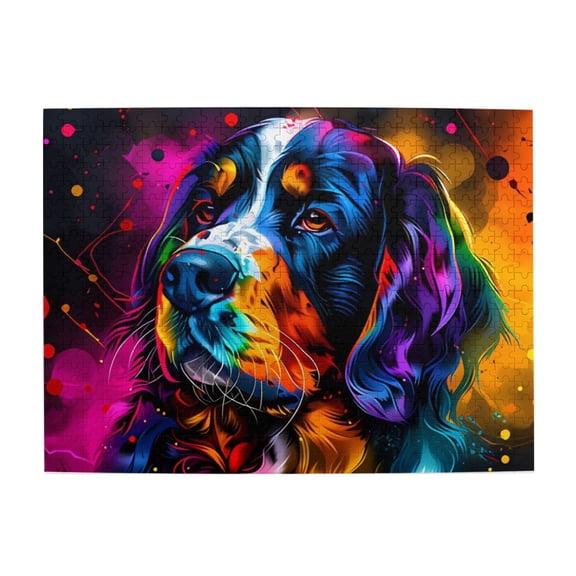 500 Piece Vibrant Pop Art Dog Jigsaw Puzzle For Adults – Challenging Yet Relaxing, Brain Exercise & Stress Relief, Artistic Home Decor Gift