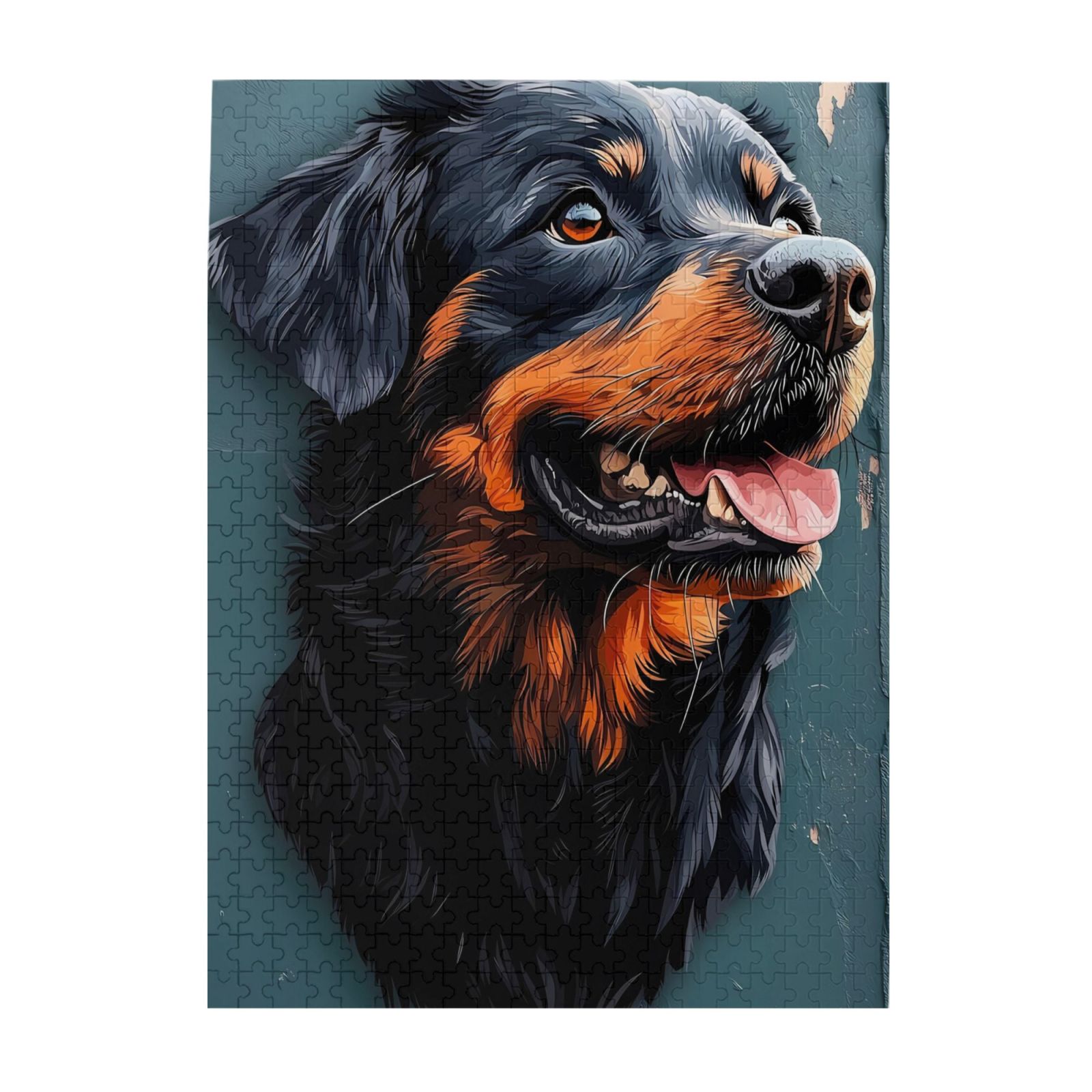 500 Piece Vibrant Rottweiler Dog Portrait Jigsaw Puzzle For Adults ...