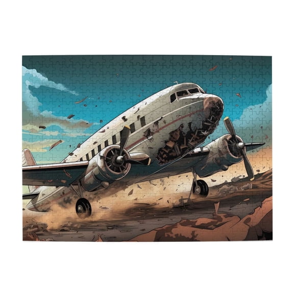 500 Piece Vintage WWII Aircraft Puzzle For Adults – Vibrant, Challenging & Relaxing Wooden Game, Brain Exercise, Great Gift For Aviation Lovers & Home Decor