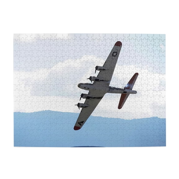 500 Piece Vintage WWII Bomber Aircraft Jigsaw Puzzle For Adults – Challenging Wooden Game, Relaxing Brain Workout, Detailed Historic Wall Art, Ideal Gift For Aviation Fans