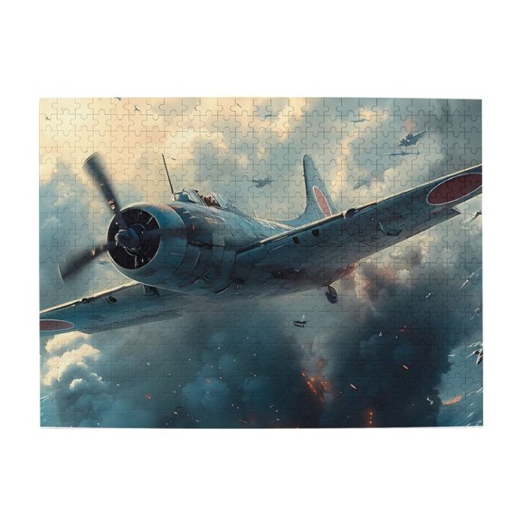 500 Piece WWII Aviation Jigsaw Puzzle For Adults – Epic Naval Battle Scene, Challenging Wooden Game, Relaxing Brain Teaser, Unique Gift For Enthusiasts & Home Decor