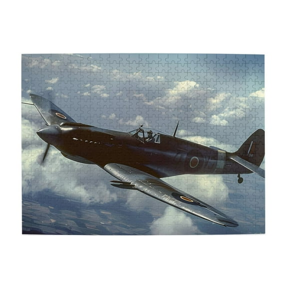 500 Piece WWII Fighter Plane Jigsaw Puzzle For Adults – Challenging Wooden Military Aircraft Art, Relaxing Brain Exercise, Great Gift For History Fans & Home Decor