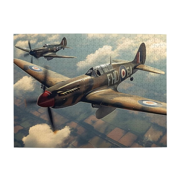 500 Piece WWII Fighter Planes Jigsaw Puzzle For Adults – Captivating Military Aviation Art, Challenging Wooden Game, Relaxing Brain Teaser, Great Gift For Aviation Fans & Home Decor