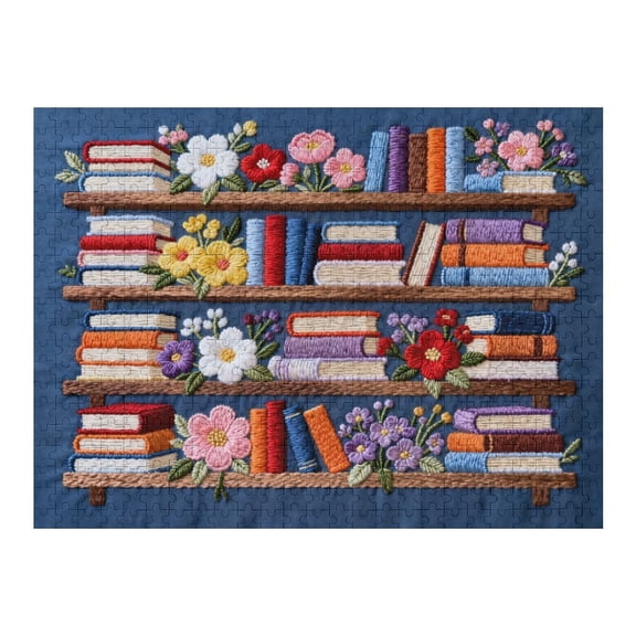 500 Piece Wildflower Pages Jigsaw Puzzle for Adults, Retro Botanical Book Art Puzzle, Vintage Floral Design, Aesthetic Plant Puzzle for Relaxing Family Games and Beautiful Home Decor Gift