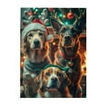 thumbnail image 1 of 500-Piece Wooden Jigsaw Puzzle for Adults - Dogs Christmas Reindeer Santa , Fun & Relaxing Family Game, No-Dust Interlocking Pieces, Perfect Wall Decor & Holiday Gift, 1 of 7