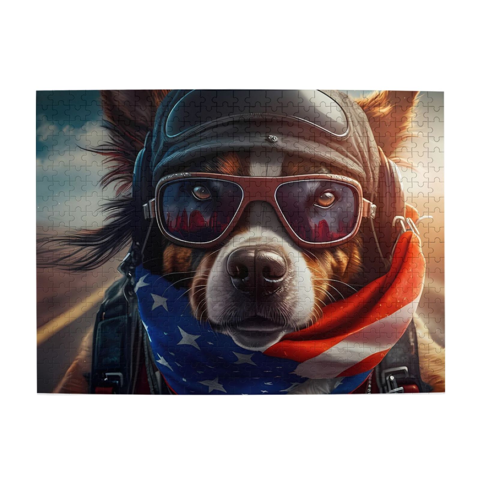 500-Piece Wooden Jigsaw Puzzle for Adults - Dog Pilot Sunglasses ...