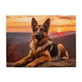 thumbnail image 1 of 500-Piece Wooden Jigsaw Puzzle for Adults - Dog Sunset Mountain Horizon , Challenging Family Art Project, Unique Home Wall Decor Gift, 1 of 7