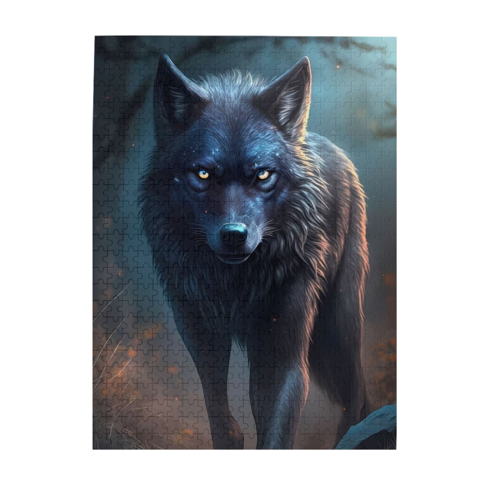 500-Piece Wooden Jigsaw Puzzle for Adults & Families - Black Wolf ...