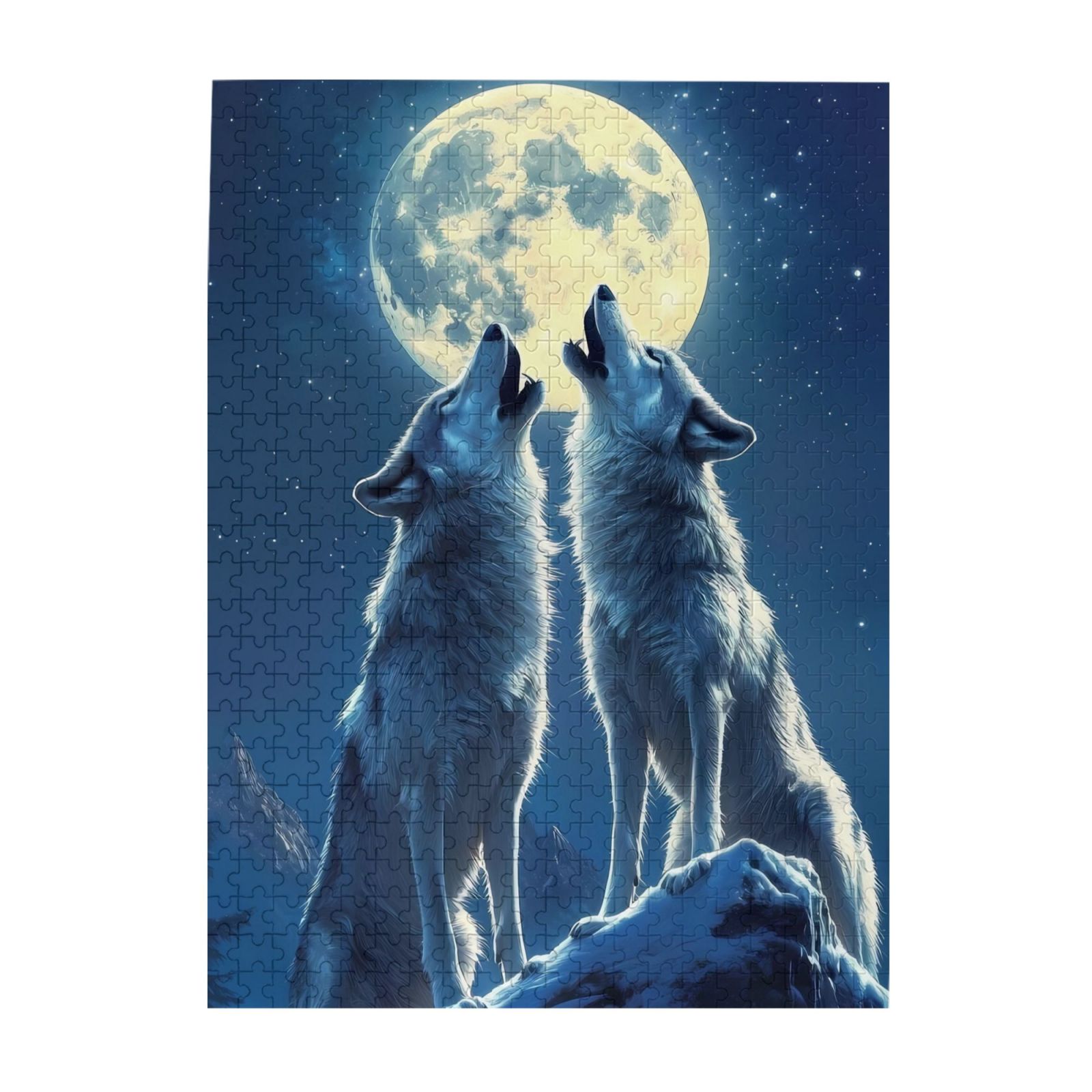500-Piece Wooden Jigsaw Puzzle for Adults & Families - Two Wolves ...