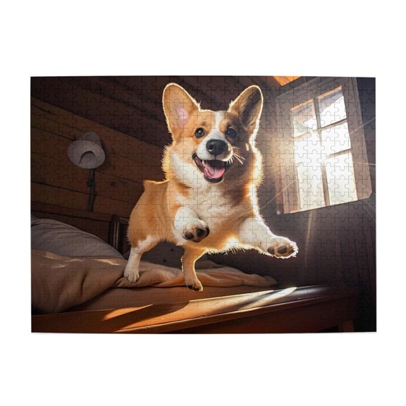 500-Piece Wooden Jigsaw Puzzle for Adults - Joyful Jump Sunshine Home , Fun & Challenging Brain Teaser, Stylish Home Decor & Unique Gift