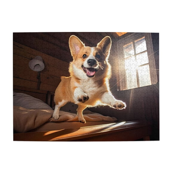 500-Piece Wooden Jigsaw Puzzle for Adults - Joyful Jump Sunshine Home , Fun & Challenging Brain Teaser, Stylish Home Decor & Unique Gift