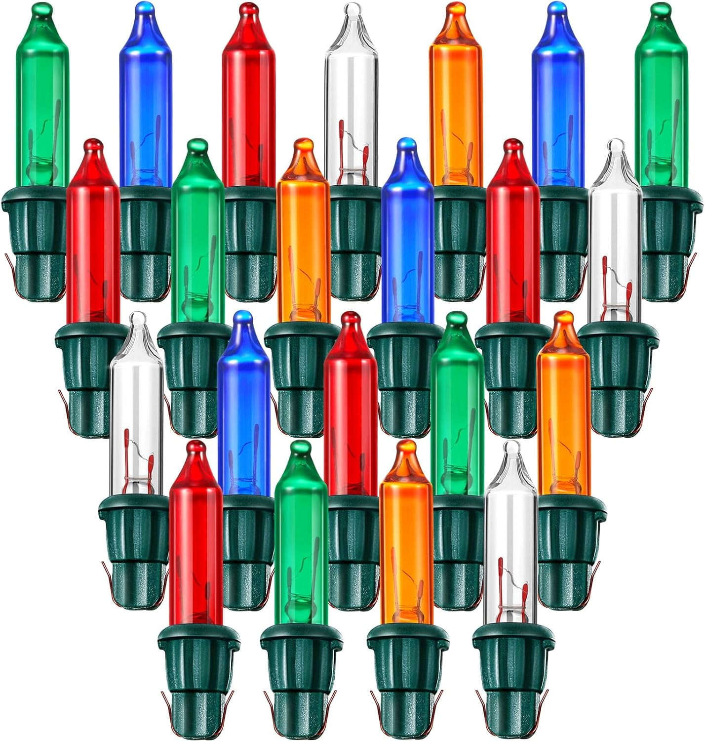 500 Pieces 2.5V Replacement Christmas Tree Light Bulbs 50/100/150/200