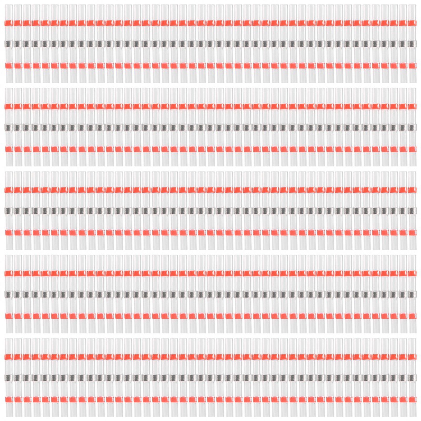 500 Pieces 2218 AWG Red Solder Seal Wire Connectors Solder Heat Shrink