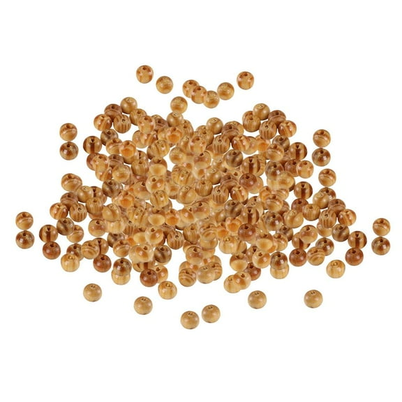 500 Pieces 6mm SMALL STRIPED ROUND WOODEN BEADS WOOD SPACER BEAD for Making Macrame Crafting Hair Accessories