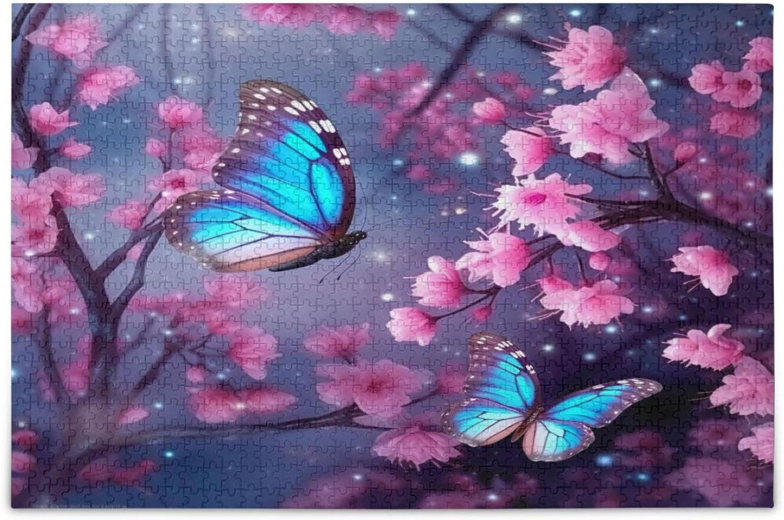 500 Pieces Beautiful Butterfly Jigsaw Puzzle for Adults Teens Kids,