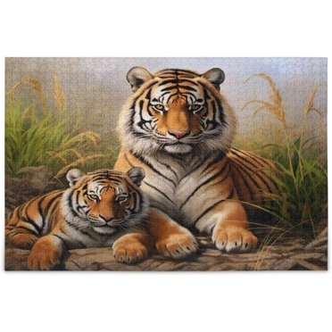 Unique Wooden Puzzle Tiger Jigsaw Puzzle Wooden Board Table Puzzle Games For Kid