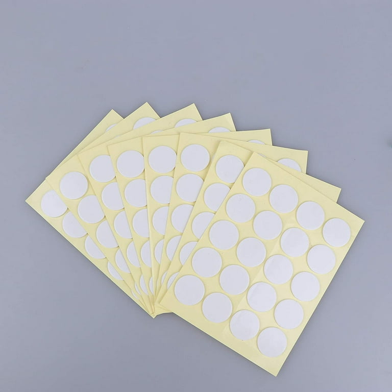 500 Pieces Candle Wick Stickers 2 mm Wax Stickers Candle Wick Double-Sided Stickers Heat Resistance Glue for Candle Making (White)