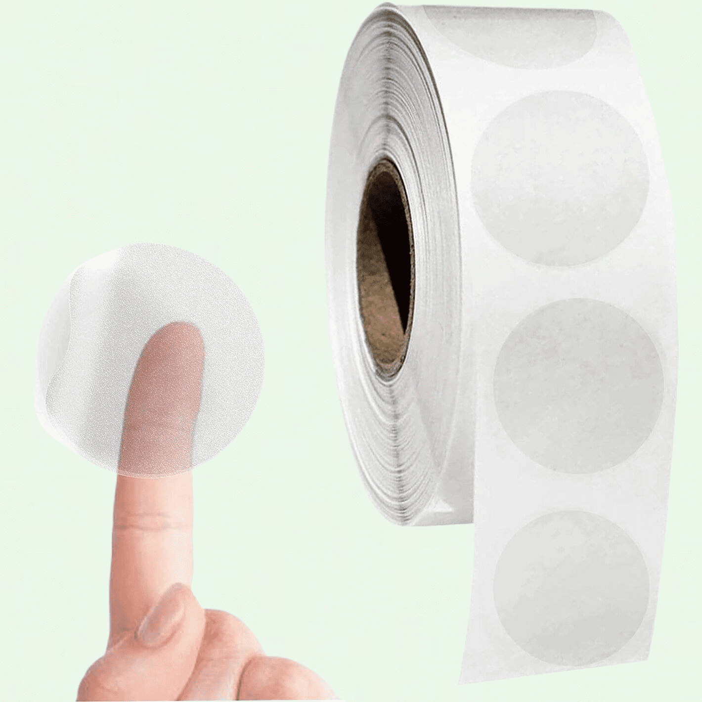 500 Pack Clear Round Stickers 1 Inch, Transparent Adhesive Labels for Mailing and Packaging