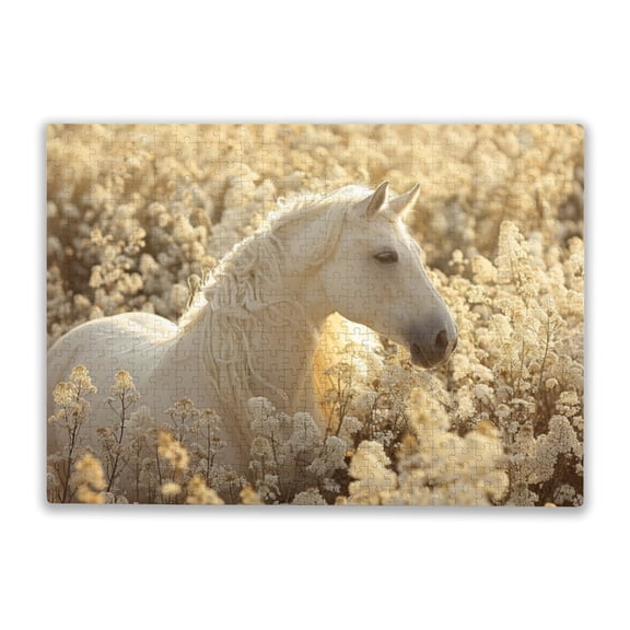 500 Pieces Jigsaw Puzzle For Adults And Teens White Unicorn Magic Meadow Dark Hut Suitable For Those Who Like Challenging Family Leisure And Entertainment Toys