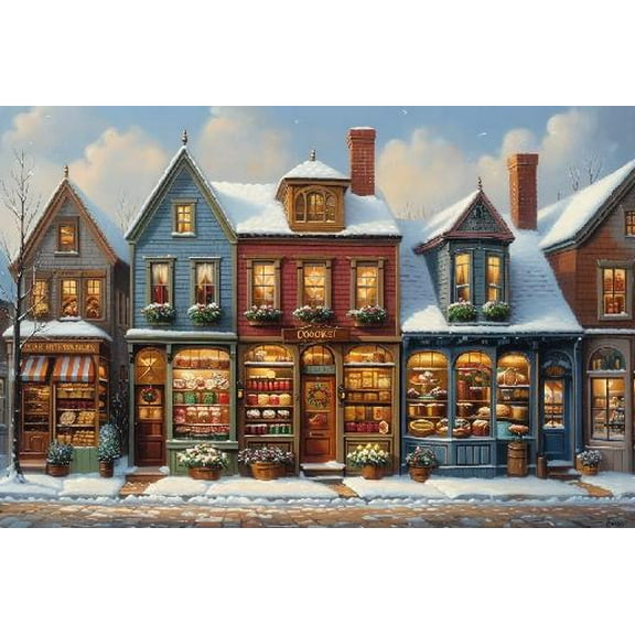 500 Pieces Jigsaw Puzzles for Adults Teens Charles Wysocki Confection Street Fun Game Props Educational Toys Decompressing Intellectual Puzzles Gift Artwork