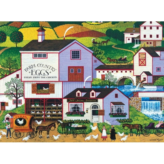 500 Pieces Jigsaw Puzzles for Adults Teens Charles Wysocki Virginia's Nest Fun Game Props Educational Toys Decompressing Intellectual Puzzles Gift for Easter Hallowen Christmas Birthday