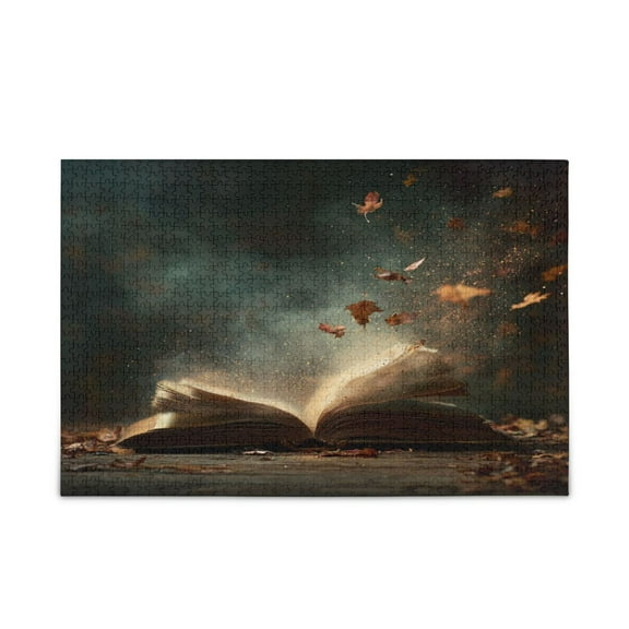 500 Pieces Jigsaw Puzzles Storage Bag & Guide Book with Dust Swirling Puzzle for 15+