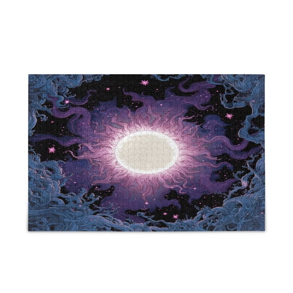 500 Pieces Jigsaw Puzzles Storage Bag & Guide Solar Vortex Puzzle for 15+