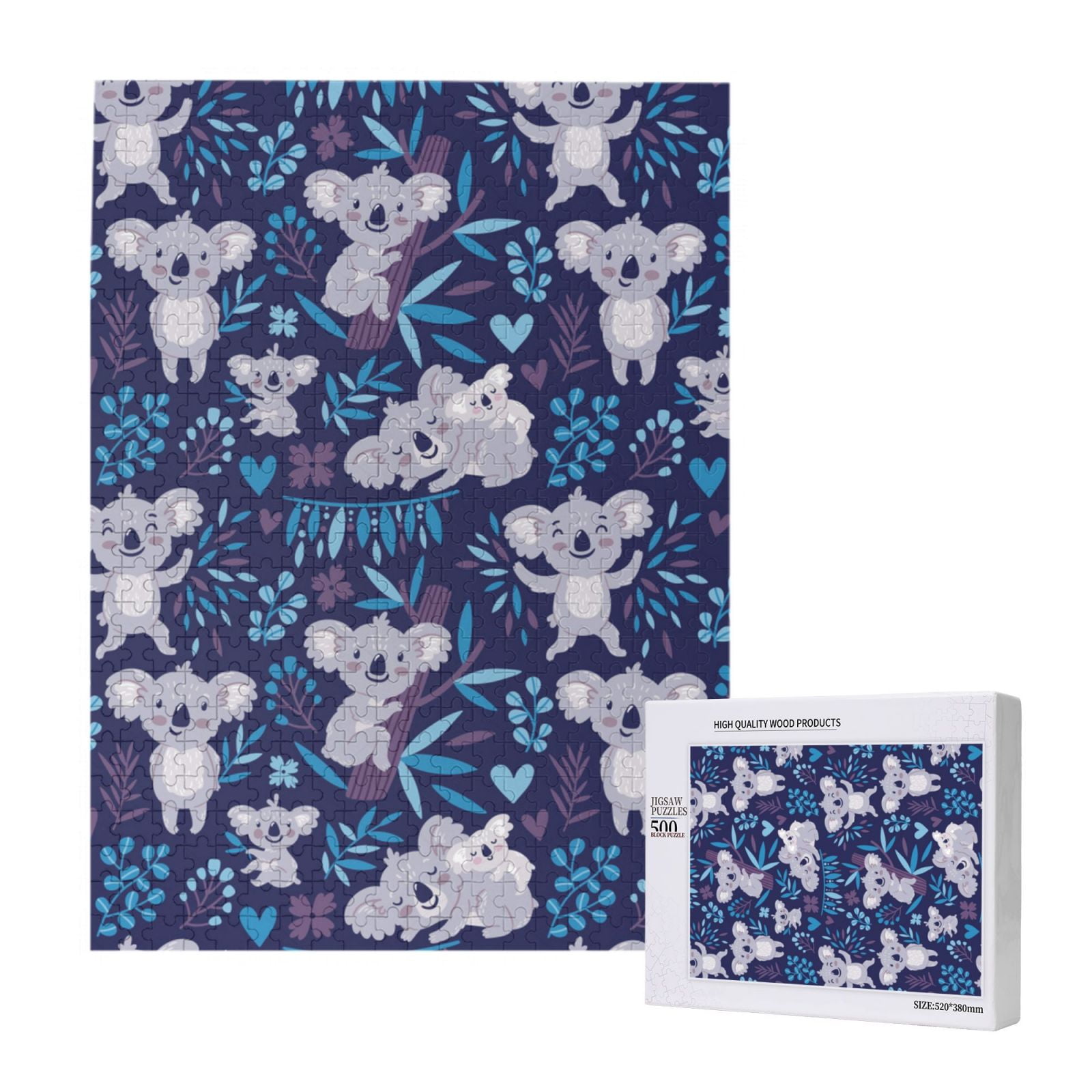 500 Pieces Jigsaw Puzzles Wooden Jigsaw Toy Family Game Wall Decor for