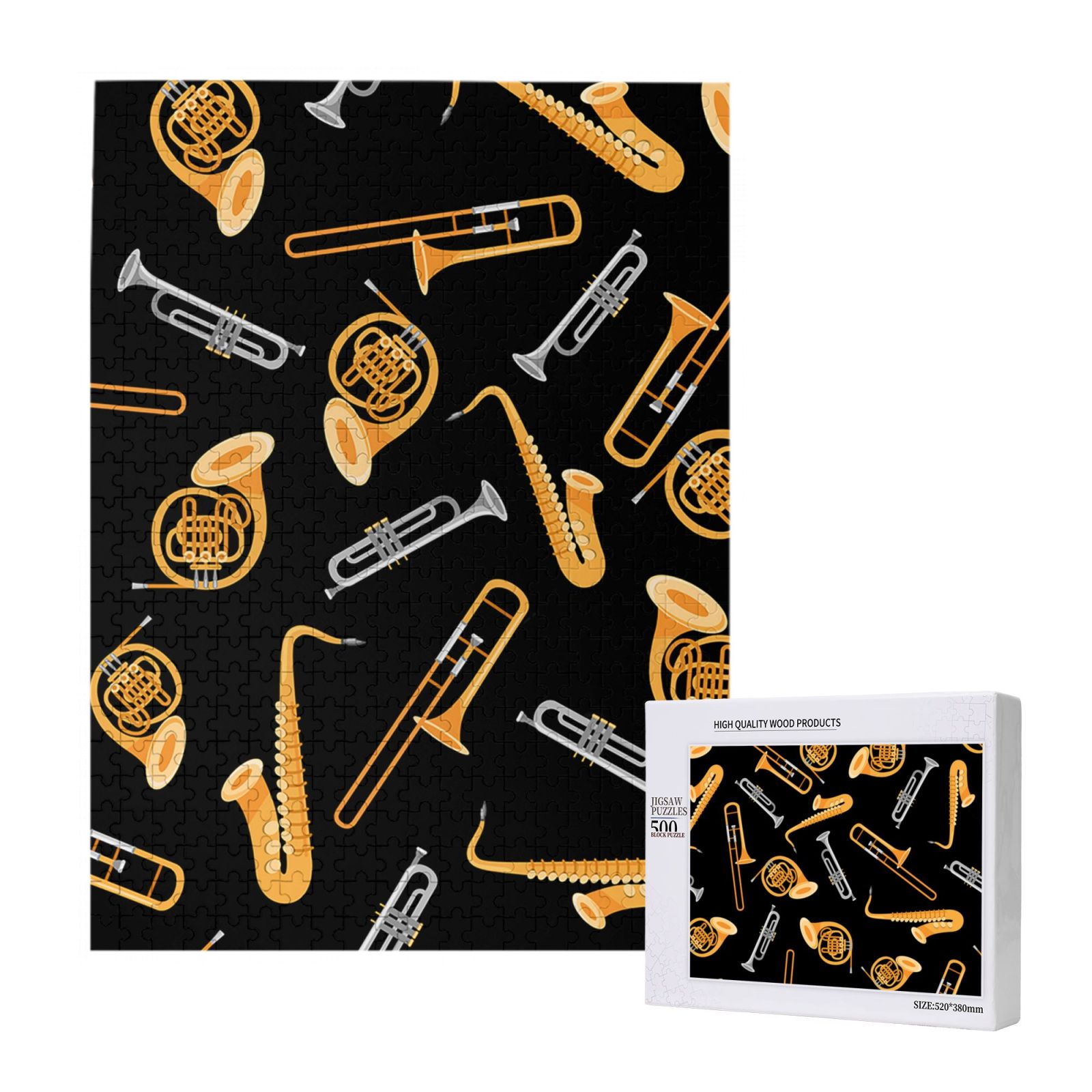 500 Pieces Jigsaw Puzzles Wooden Jigsaw Toy Family Game Wall Decor for