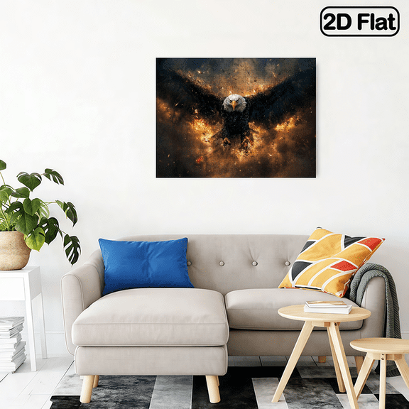 500 Pieces Paper Puzzle Mini Size Jigsaw Puzzle Bald Eagle Art Print - American National Bird Wildlife Jigsaw for Home Gallery, Office Decor, Family Fun, Holiday Gift, 14.9x20.4in