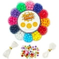 thumbnail image 1 of 500+ Pieces Pony Beads Craft Kit - Jewelry Making Set with Cord, 12 Colors of Beads, Letter Beads, & Case, 1 of 7