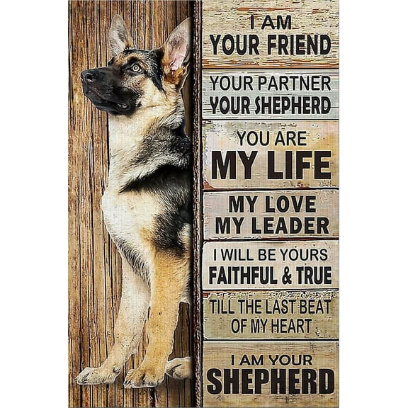 500 Pieces Puzzle for Adult - German Shepherd I Am Your Friend Dog Lovers Wooden Jigsaw Puzzles Challenging Educational Fun Interactive Toys for Family Creative Gift