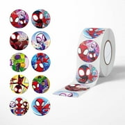 500 Pieces Spider Man Stickers Colorful Fashion Graffiti Rolls Self Adhesive Seals for Kids Girls Boys Adults for Water Bottles Laptop Suitcase for Birthday Party Supply Decor Favor