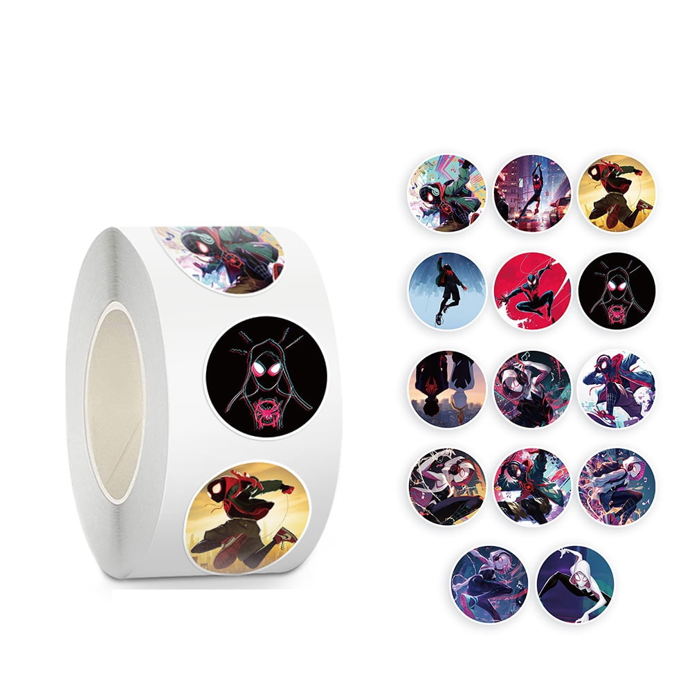1000pcs TRPG Sticker Rolls - 16 Cute Cartoon Patterns, 1.5 Inch Self-Adhesive Seals For Crafts & Parties