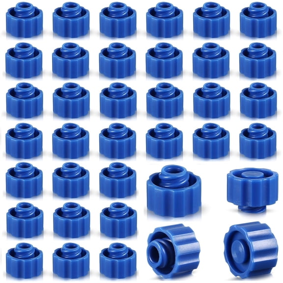 500 Pieces Syringe Tip Caps No Needle Luer Connector Cap for Feeding Tubes Lab Supplies, Blue