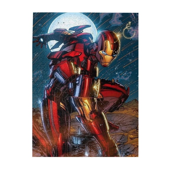 500 Pieces Unique Iron Man Jigsaw Puzzles For Adults Cartoon Wooden Puzzle Large Puzzle Game Artwork Family Decorations Puzzle