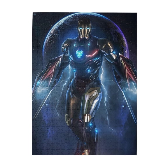 500 Pieces Unique Iron Man Jigsaw Puzzles For Adults Cartoon Wooden Puzzle Large Puzzle Game Artwork Family Decorations Puzzle